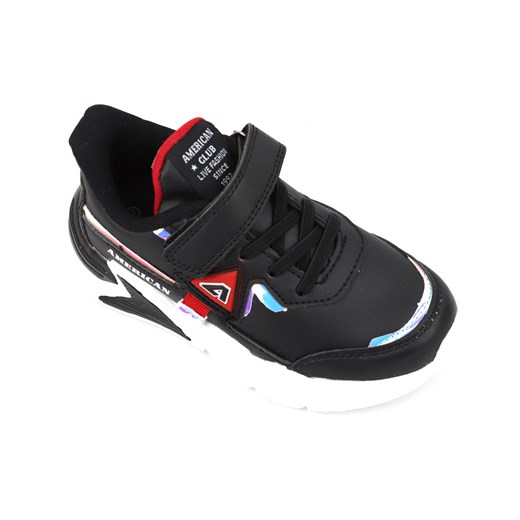 Buty sportowe dziecięce, adidasy American Club AA 20/22, czarne American Club 30 ulubioneobuwie wyprzedaż