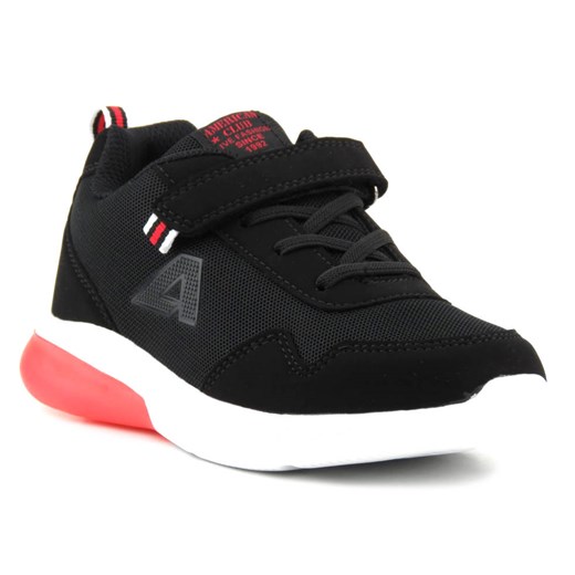 Buty sportowe dziecięce, adidasy American Club ES 118/23 ES 119/23, czarne American Club 33 promocyjna cena ulubioneobuwie