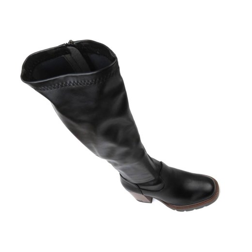 Wysokie kozaki damskie z ekoskóry- Potocki 23-12246, czarne Potocki 40 ulubioneobuwie