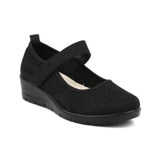 Półbuty, buty damskie zdrowotne - UNISOFT 23TX02-6016, czarne Unisoft 40 ulubioneobuwie