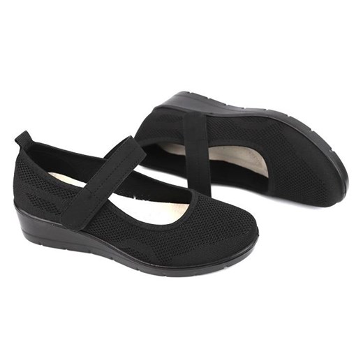 Półbuty, buty damskie zdrowotne - UNISOFT 23TX02-6016, czarne Unisoft 36 ulubioneobuwie