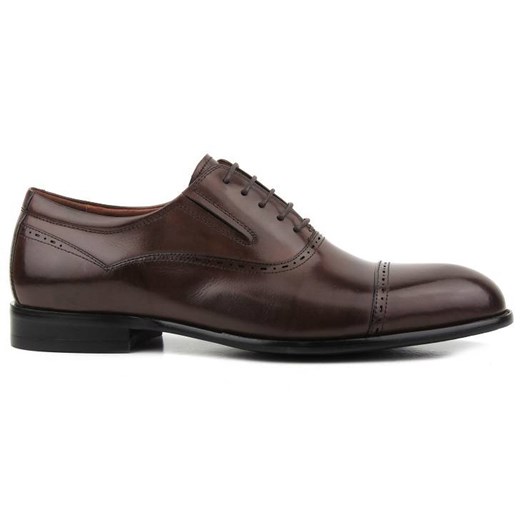 Eleganckie półbuty męskie, brogsy, oksfordy Brooman T83-294-AB44, brązowe 43 ulubioneobuwie