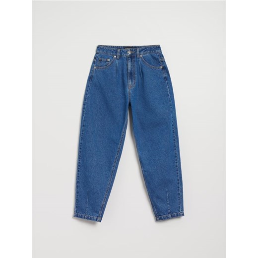 Jeansy baggy fit z wysokim stanem niebieskie House 44 House promocja
