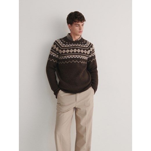 Reserved - Wzorzysty sweter - wielobarwny Reserved S Reserved