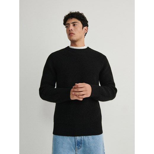 Reserved - Sweter z domieszką wełny - czarny Reserved L Reserved