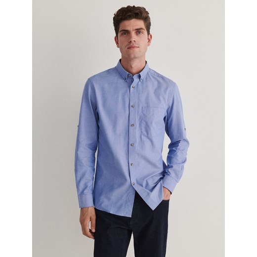 Reserved - Koszula regular fit - niebieski ze sklepu Reserved w kategorii Koszule męskie - zdjęcie 166144795