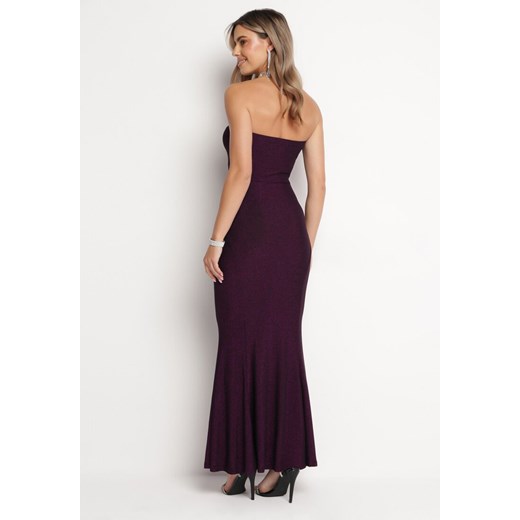 Sukienka Born2be dopasowana czerwona maxi 