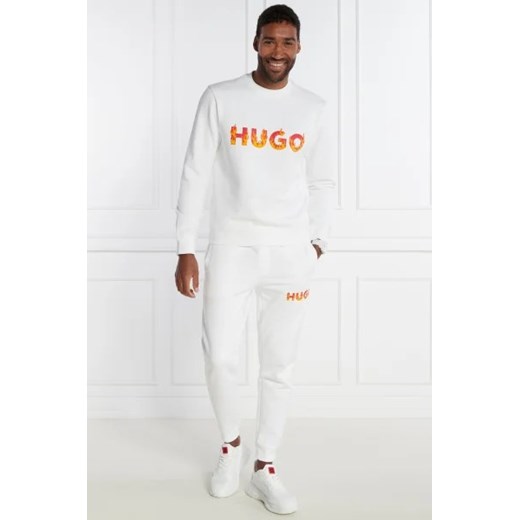 Bluza męska biała Hugo Boss z bawełny młodzieżowa 