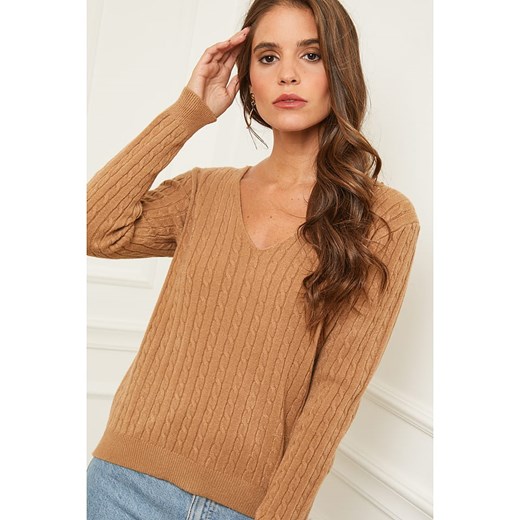 Soft Cashmere Sweter w kolorze karmelowym Soft Cashmere 34/36 promocja Limango Polska