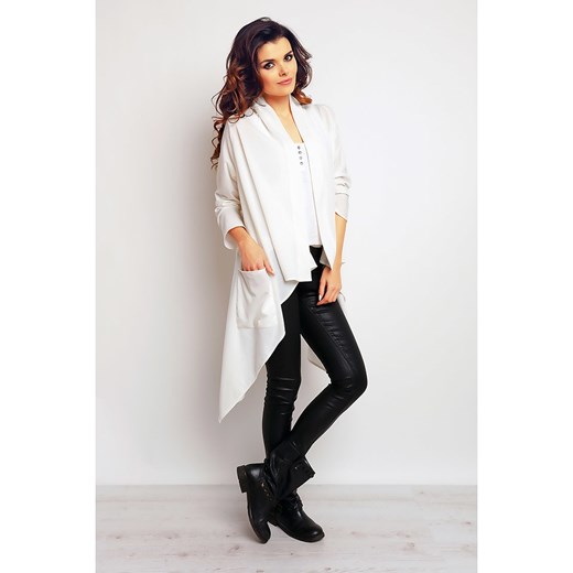 INFINITE YOU Kardigan w kolorze białym ze sklepu Limango Polska w kategorii Swetry damskie - zdjęcie 166150597
