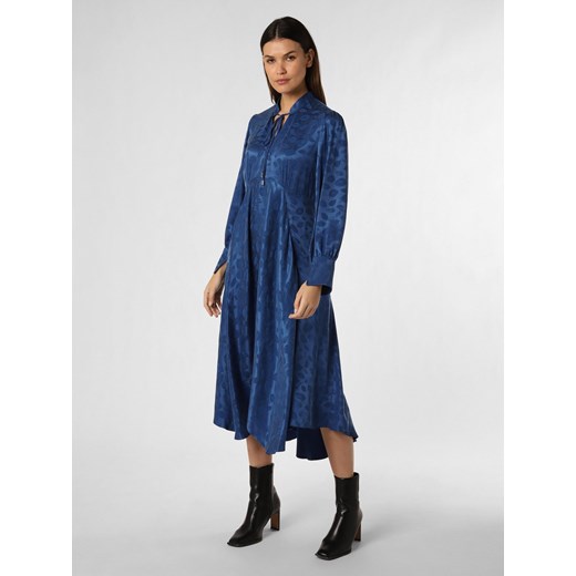 HUGO Sukienka damska Kobiety Sztuczne włókno niebieski wypukły wzór tkaniny ze sklepu vangraaf w kategorii Sukienki - zdjęcie 166150766