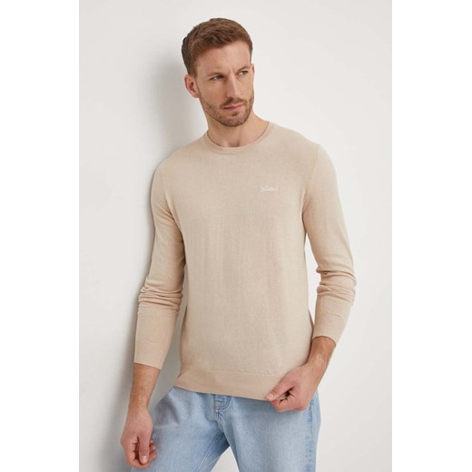 Guess sweter z domieszką jedwabiu BENJAMIN kolor beżowy lekki M4RR05 Z33R1 ze sklepu ANSWEAR.com w kategorii Swetry męskie - zdjęcie 166151978