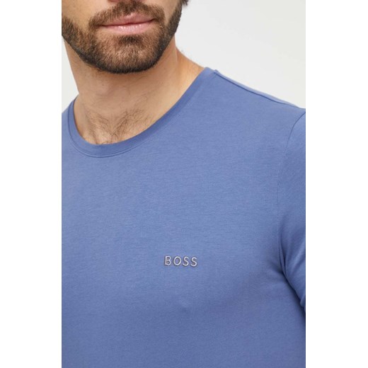 BOSS t-shirt lounge kolor niebieski melanżowy XL ANSWEAR.com