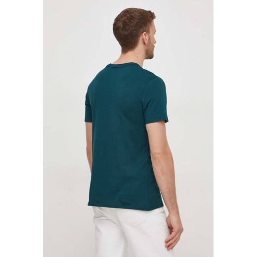 Guess t-shirt bawełniany męski kolor zielony z nadrukiem Guess XL ANSWEAR.com