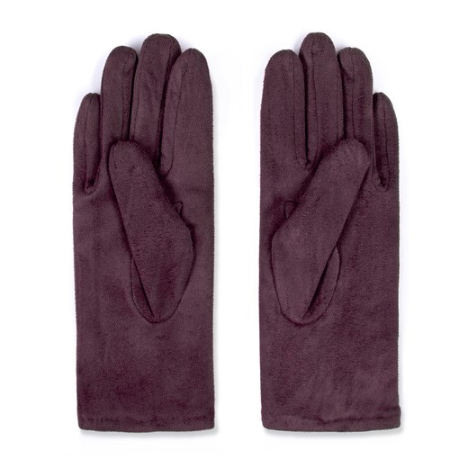 Damskie rękawiczki z kokardką ciemny brąz ze sklepu WITTCHEN w kategorii Rękawiczki damskie - zdjęcie 166152379