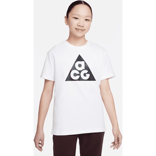 T-shirt dla dużych dzieci Nike ACG - Biel ze sklepu Nike poland w kategorii Bluzki dziewczęce - zdjęcie 166155036