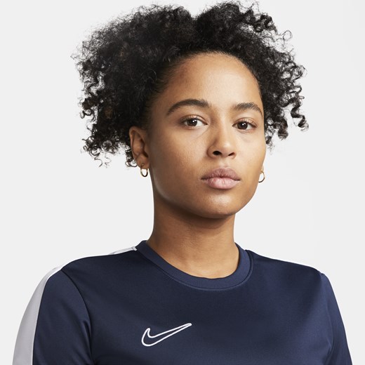 Damka koszulka piłkarska z krótkim rękawem Nike Dri-FIT Academy - Niebieski Nike M (EU 40-42) Nike poland