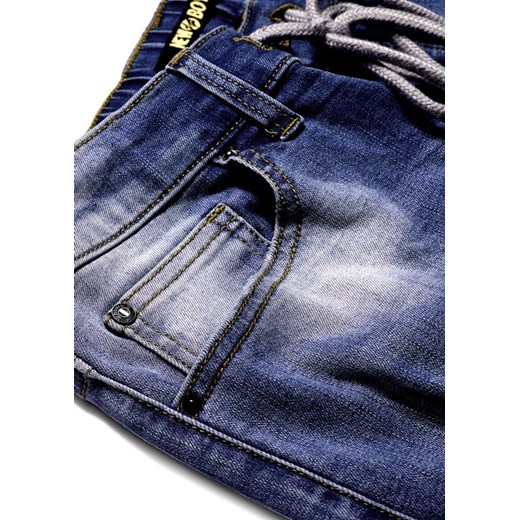 Spodnie jeansowe męskie granatowe z sznurkiem Recea Recea XL wyprzedaż Recea.pl