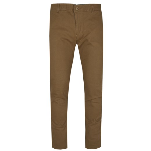 Męskie Spodnie Chinos marki Rigon – Bawełna z Elastanem – Slim Fit - Camel SPRGNmanyas508155HARDAL ze sklepu JegoSzafa.pl w kategorii Spodnie męskie - zdjęcie 166157107