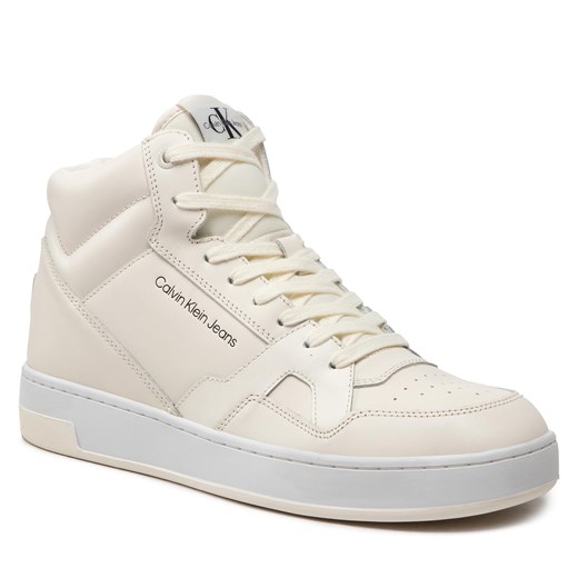 Sneakersy Calvin Klein Jeans Basket Cups Laceup High YM0YM00498 Off White 01V 43 eobuwie.pl