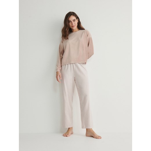 Reserved - Dwuczęściowa piżama - brudny róż ze sklepu Reserved w kategorii Piżamy damskie - zdjęcie 166159736