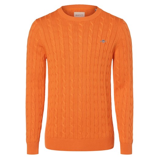 Gant Sweter męski Mężczyźni Bawełna pomarańczowy jednolity Gant XL vangraaf