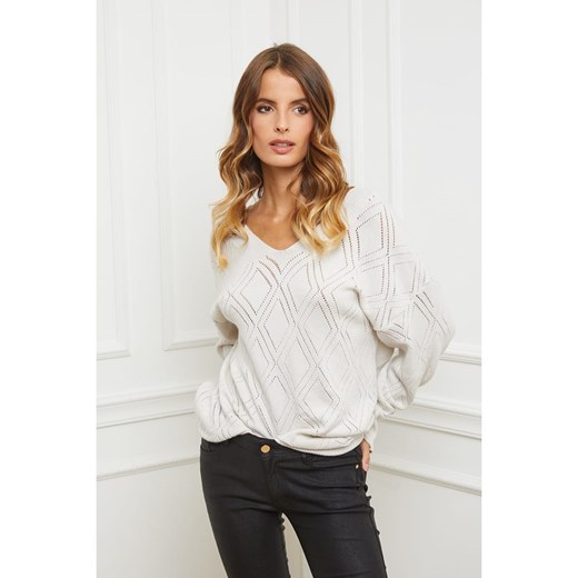 Joséfine Sweter &quot;Cetif&quot; w kolorze białym ze sklepu Limango Polska w kategorii Swetry damskie - zdjęcie 166165325