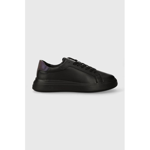 Calvin Klein sneakersy skórzane LOW TOP LACE UP PET kolor czarny HM0HM01288 ze sklepu ANSWEAR.com w kategorii Trampki męskie - zdjęcie 166173808