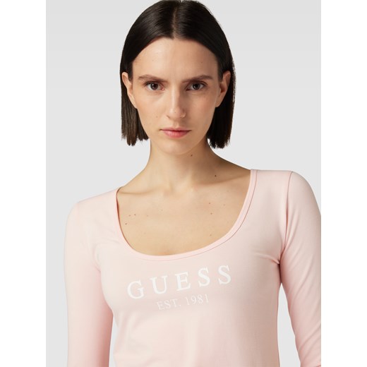 Bluzka z długim rękawem i nadrukiem z logo model ‘CARRIE’ Guess S Peek&Cloppenburg 