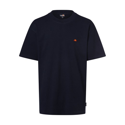 ellesse T-shirt męski Mężczyźni Bawełna granatowy wypukły wzór tkaniny ze sklepu vangraaf w kategorii T-shirty męskie - zdjęcie 166181386