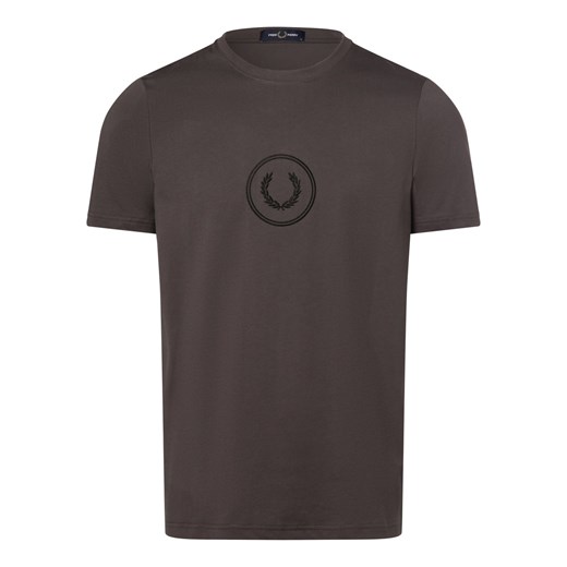 Fred Perry T-shirt męski Mężczyźni Bawełna antracytowy jednolity ze sklepu vangraaf w kategorii T-shirty męskie - zdjęcie 166181395