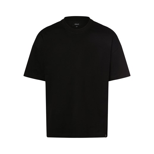 Aygill's T-shirt męski Mężczyźni Bawełna czarny jednolity ze sklepu vangraaf w kategorii T-shirty męskie - zdjęcie 166181405