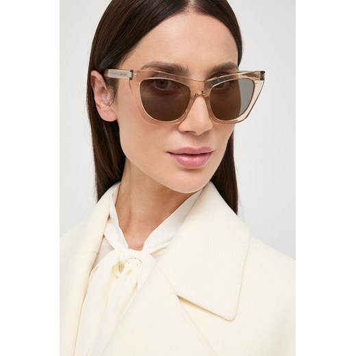 Saint Laurent okulary przeciwsłoneczne damskie kolor transparentny ze sklepu ANSWEAR.com w kategorii Okulary przeciwsłoneczne damskie - zdjęcie 166183558