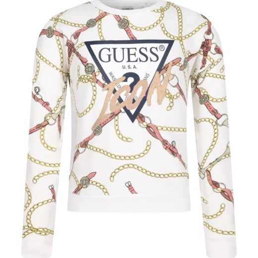 Bluza dziewczęca Guess beżowa bawełniana