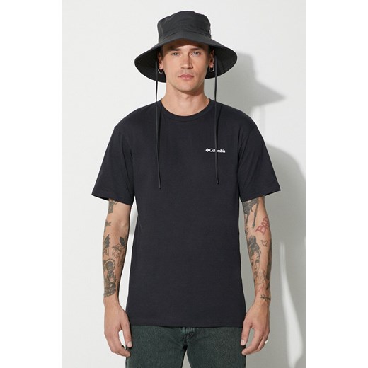 Columbia t-shirt bawełniany North Cascades kolor czarny z nadrukiem 1834041 ze sklepu PRM w kategorii T-shirty męskie - zdjęcie 166191425