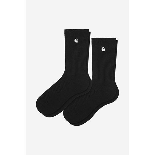 Carhartt WIP skarpetki 2-pack kolor czarny I030923-BLACK/WHIT ze sklepu PRM w kategorii Skarpetki damskie - zdjęcie 166191628