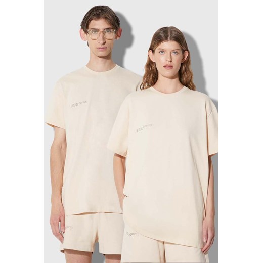 Pangaia t-shirt kolor beżowy z nadrukiem ze sklepu PRM w kategorii T-shirty męskie - zdjęcie 166191806