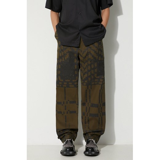 Engineered Garments spodnie bawełniane Fatigue Pant kolor zielony proste 23F1F004.CT255 ze sklepu PRM w kategorii Spodnie męskie - zdjęcie 166192045