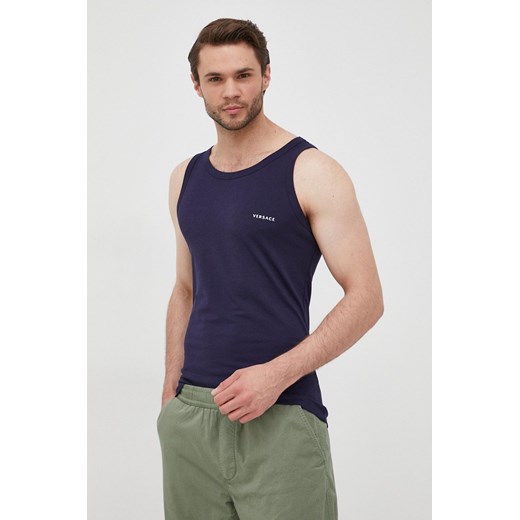 Versace t-shirt męski kolor granatowy AUU04022 ze sklepu PRM w kategorii T-shirty męskie - zdjęcie 166192446