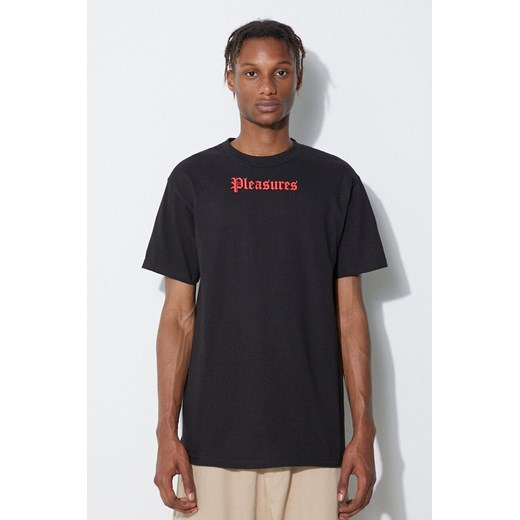 PLEASURES t-shirt bawełniany kolor czarny z nadrukiem ze sklepu PRM w kategorii T-shirty męskie - zdjęcie 166192548