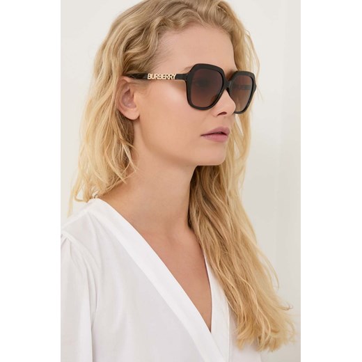 Burberry okulary przeciwsłoneczne JONI damskie kolor brązowy 0BE4389 ze sklepu PRM w kategorii Okulary przeciwsłoneczne damskie - zdjęcie 166192606