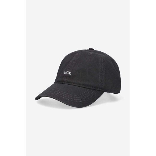Wood Wood czapka z daszkiem bawełniana Low profile twill cap kolor szary gładka Wood Wood ONE wyprzedaż PRM