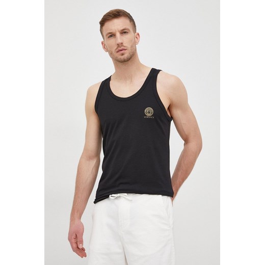 Versace t-shirt męski kolor czarny AUU01012 A232741 ze sklepu PRM w kategorii T-shirty męskie - zdjęcie 166193606