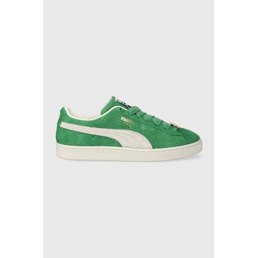 Puma sneakersy zamszowe kolor zielony ze sklepu PRM w kategorii Trampki męskie - zdjęcie 166193778
