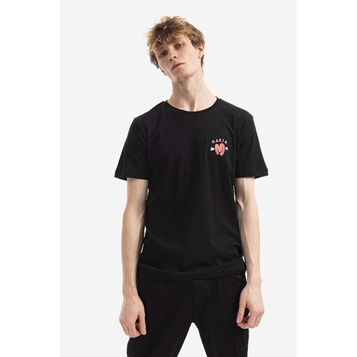 Makia t-shirt bawełniany Hug kolor czarny z nadrukiem  Hug M21330 999 M21330-001 ze sklepu PRM w kategorii T-shirty męskie - zdjęcie 166193908