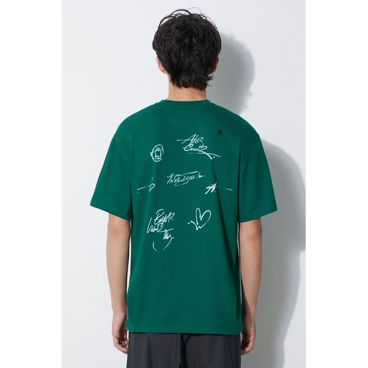 Ader Error t-shirt Twinkle Heart Logo męski kolor zielony z nadrukiem BMADFWTS0102 ze sklepu PRM w kategorii T-shirty męskie - zdjęcie 166194138