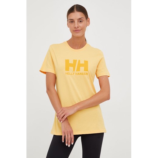 Helly Hansen t-shirt bawełniany kolor pomarańczowy 34112-001 ze sklepu PRM w kategorii Bluzki damskie - zdjęcie 166194179