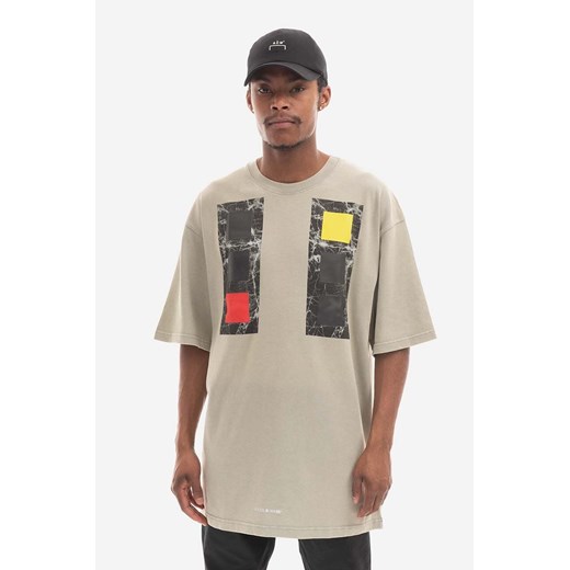 A-COLD-WALL* t-shirt bawełniany kolor szary wzorzysty ACWMTS097-COLDGREY ze sklepu PRM w kategorii T-shirty męskie - zdjęcie 166194209