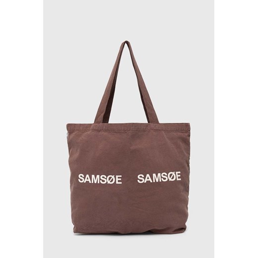Samsoe Samsoe torebka kolor brązowy Samsoe Samsoe ONE PRM