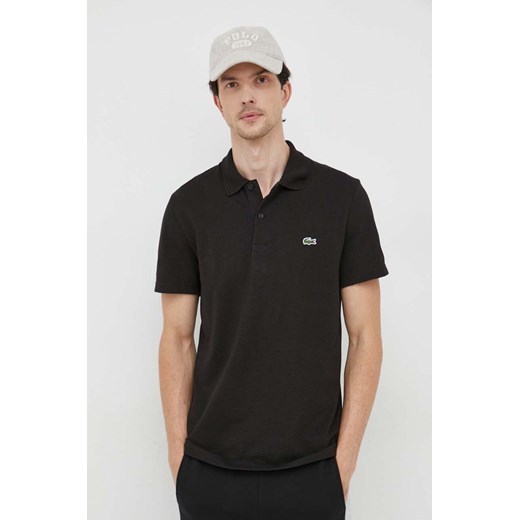 Lacoste polo męski kolor czarny gładki ze sklepu PRM w kategorii T-shirty męskie - zdjęcie 166194357